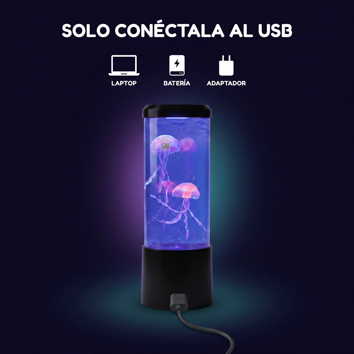 Lámpara Ambiental de Medusas LED