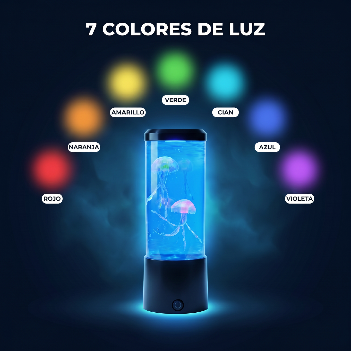 Lámpara Ambiental de Medusas LED